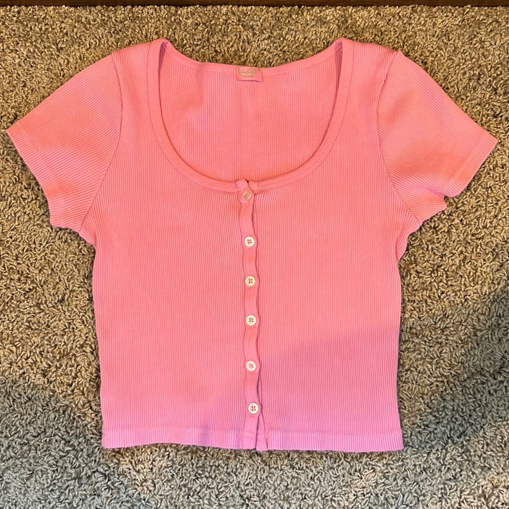 john galt/ brandy zelly top pink NWOT